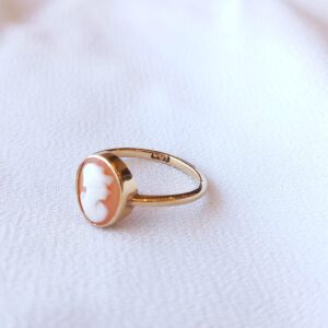 טבעת קמאו עדינה וינטאג'